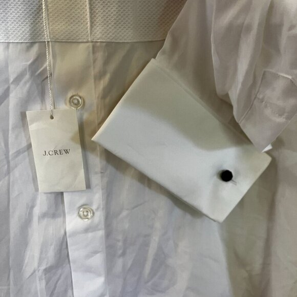 J.Crew Mens Ludlow 120's 2-Ply Bib Wedding Tuxedo Shirt Size XL White SP NWT - Picture 4 of 12